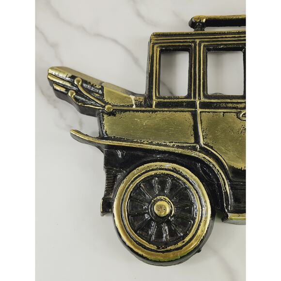 Car Design Wall Decor Plaque Cast Aluminum 14" Made in Japan x2 Vintage - Picture 11 of 16